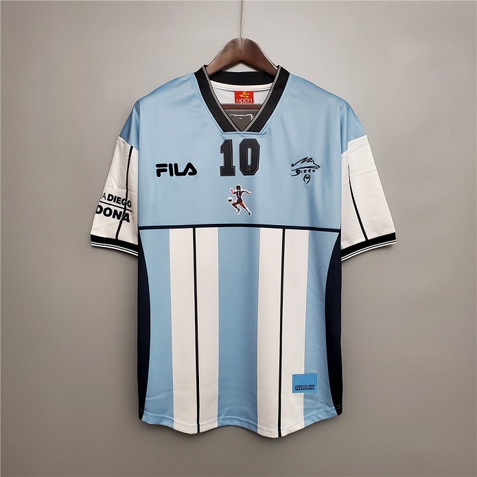 AAA Quality Argentina 2001 Home Maradona Soccer Jersey
